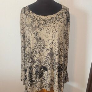 Peruvian Connection Pima Cotton Modal Oversized Tunic Top size XL